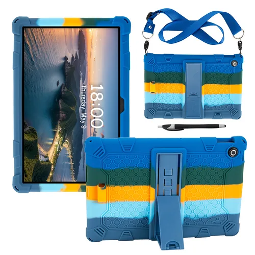 Para Lenovo Tab 10,1 2025 Funda K10 2. ° K10C 10,1 pulgadas soporte anticaída grueso Funda de silicona TB311FU/TB311XU 10,1 ""Tablet