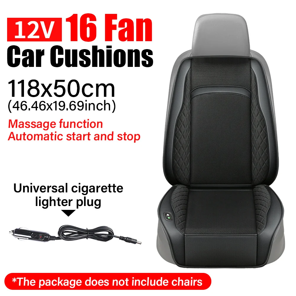 

16-Fan Car Seat Summer Cooling Air Seat Cushion with Massage Ventilated Car Seat Pad Fast Blowing Ventilation Seat Cooling Pat