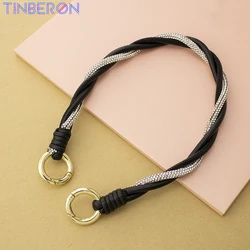 TINBERON Diamond Bag Straps Luxury Fashion  Braided Straps For Bag Underarm Single Shoulder Strap Handbag Handle Bag Accessories