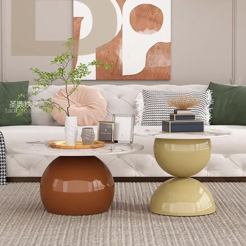 Living Room Table Low Coffee Modern Mini Corner Tables Home Furniture Hall Aesthetic Center Hospitality Small Luxury Side Nordic image 4