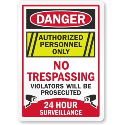 Solo Personal Autorizado - Señal de Aluminio Resistente a la Intemperie p932-Aluminio