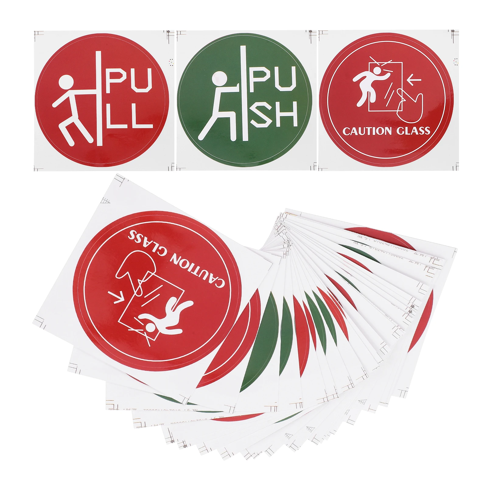 

36pcs Door Sticker Warning Caution Number Covers Waterproof Push Push Door Stickers Stickers Office Store Signs Decals