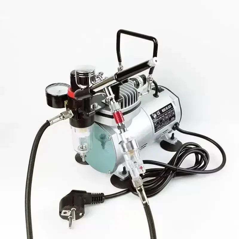 Portable Powerful Rechargeable Mini Compressor Airbrush Kit Moisture Trap Auto-stop Eco-Friendly Nail Art Paint