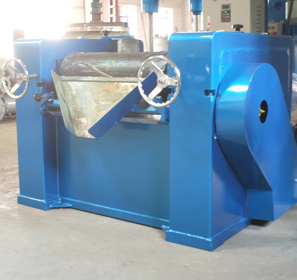 Automatic Triple Roll Mill Grinding Equipment/Three-Roller Grinder with Motor and Gear for Food Processing