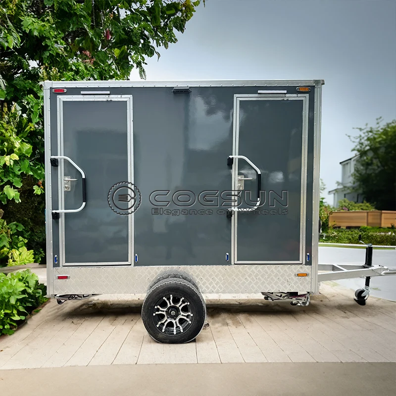 

Переносной туалетный прицеп с раковиной и умной мобильной ванной комнатой для использования на открытом воздухе в любое время года