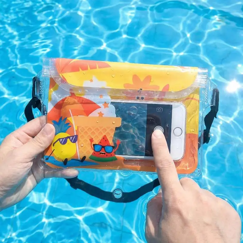 Waterproof Swimming Bag Ski Drift Diving Shoulder Waist Pack Bag Underwater Mobile Phone Bags Case Cover For Beach Boat Sports