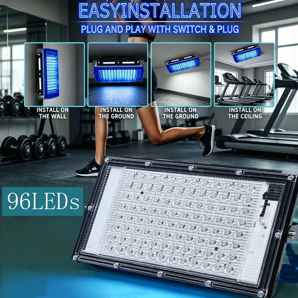 Household sunbathing lamp with bracket, 395 wavelength tanning lamp, USB easy to install, suitable for the whole body