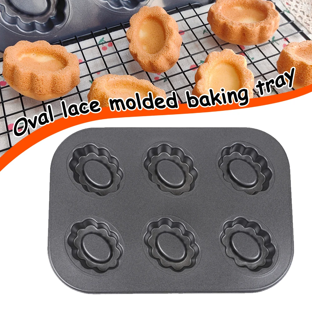 Carbon Steel Oval lace fruit tart mold Bakeware Mold Mini Cupcake Cookie Fruit Egg Tart DIY Mould Kitchen Pastry Baking Tool