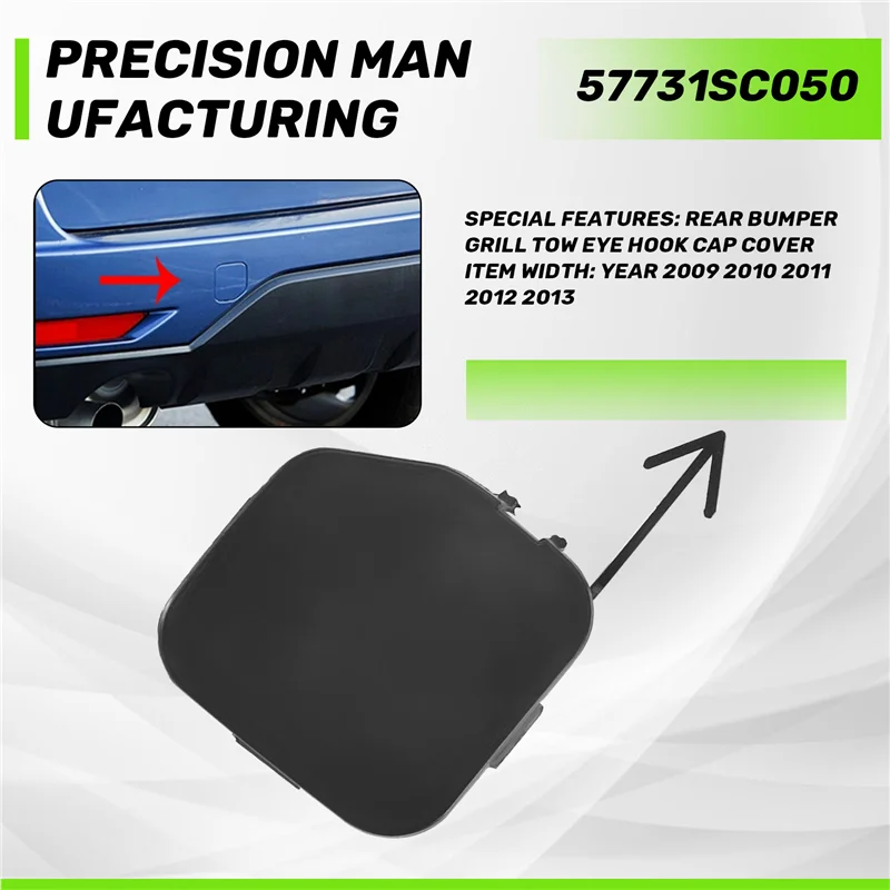 OB-Rear Bumper Towing Hook Cover Cap Tow Hook Trim Garnish Shell Lid For Subaru Forester SH 2009-2013 57731-SC050