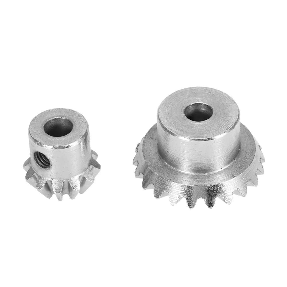 2pcs Silver Bevel Gear Pair Galvanized Iron 22 Tooth Large Gear Beekeeping Replacement Parts 1:1.22 Transmission Ratio
