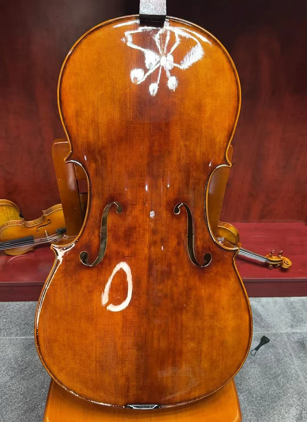 Advanced Antonio Stradivarius Italian oily varnish handmade cello 4/4 flame Maple Back cello Professional musical instrument