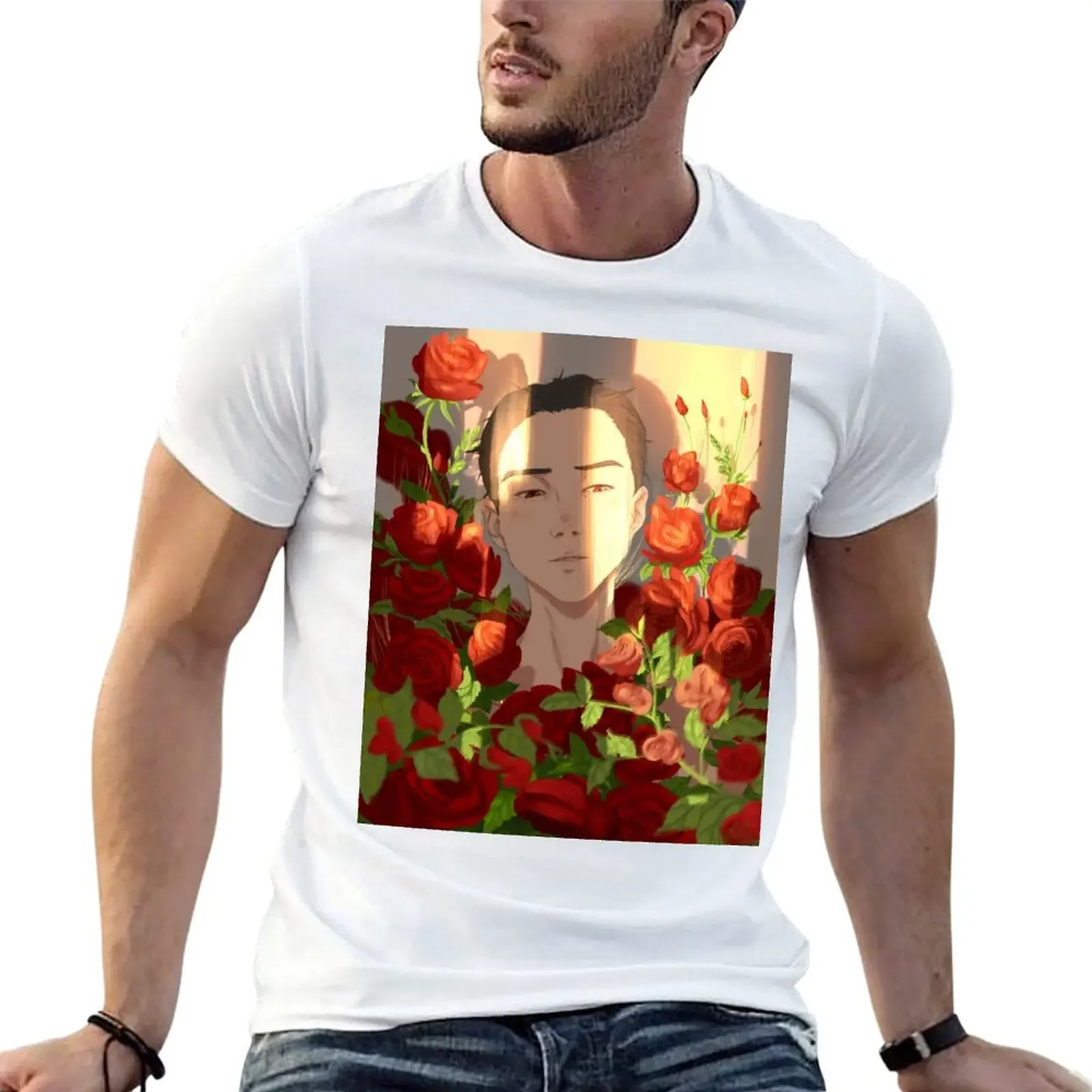 surrounded by flowers T-Shirt oversized vintage clothes summer clothes customizeds men tshirt