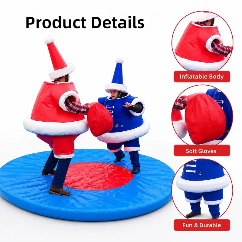 for Christmas Inflatable Santa Wrestler Suit Adult Inflatable Clothing for Outdoor Team Building Game Festive Carnival Themed