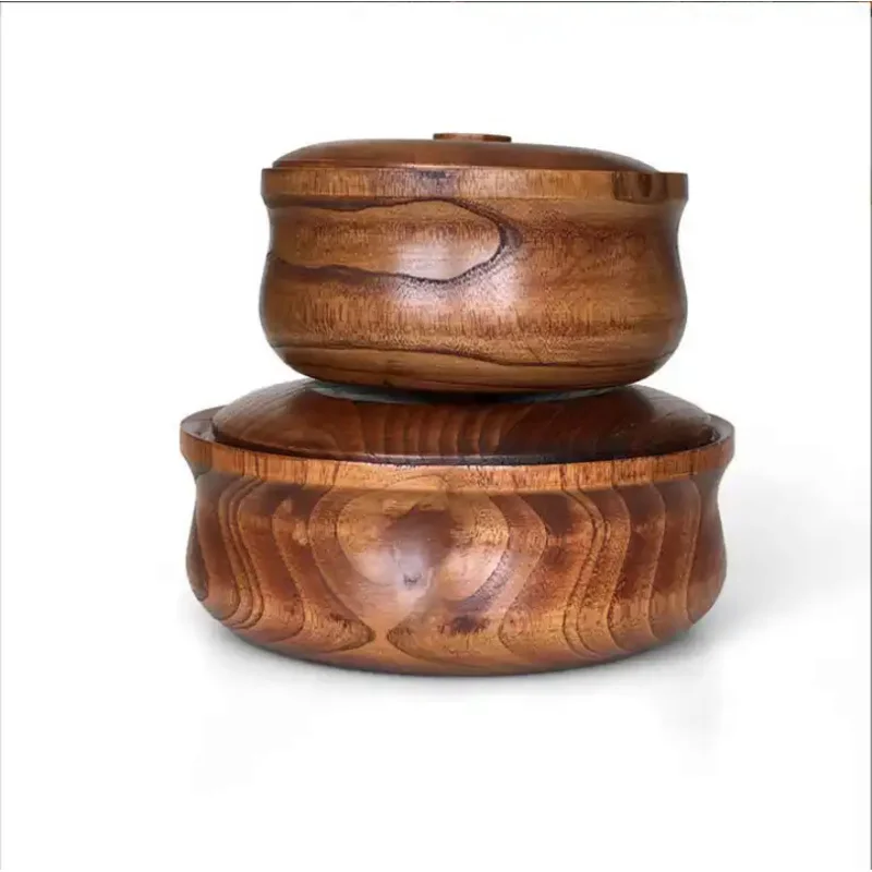 Wooden Salad Serving Bowl With Lid