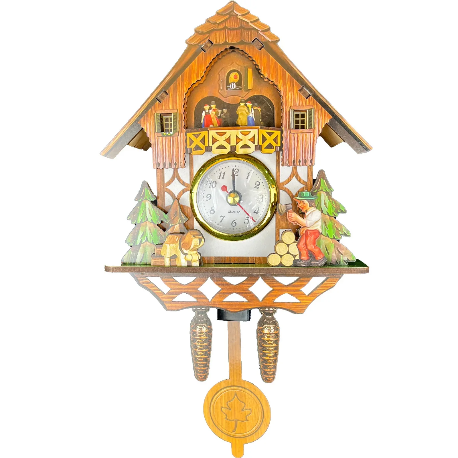 Relógio de parede pendurado de madeira, despertador de pássaros, cuco, para decoração de casa, relógio de quartzo, decoração decorativa de casa