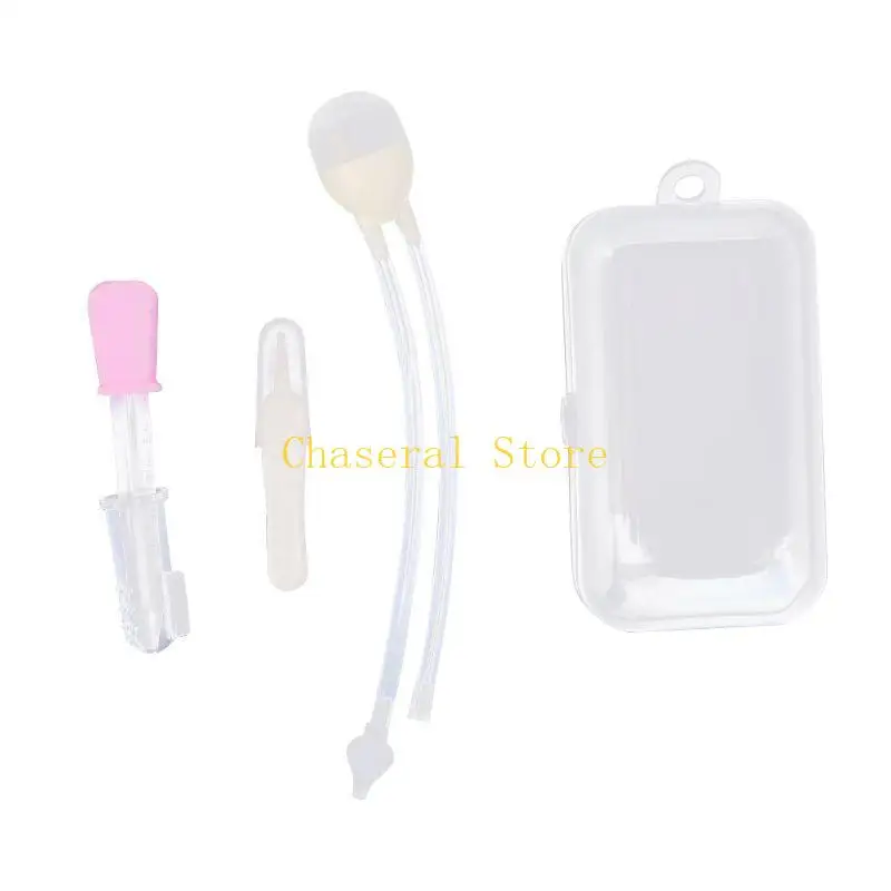 

E7CE Newborn Baby Nose Nasal Aspirator Dropper Feeder Baby Care Nursing