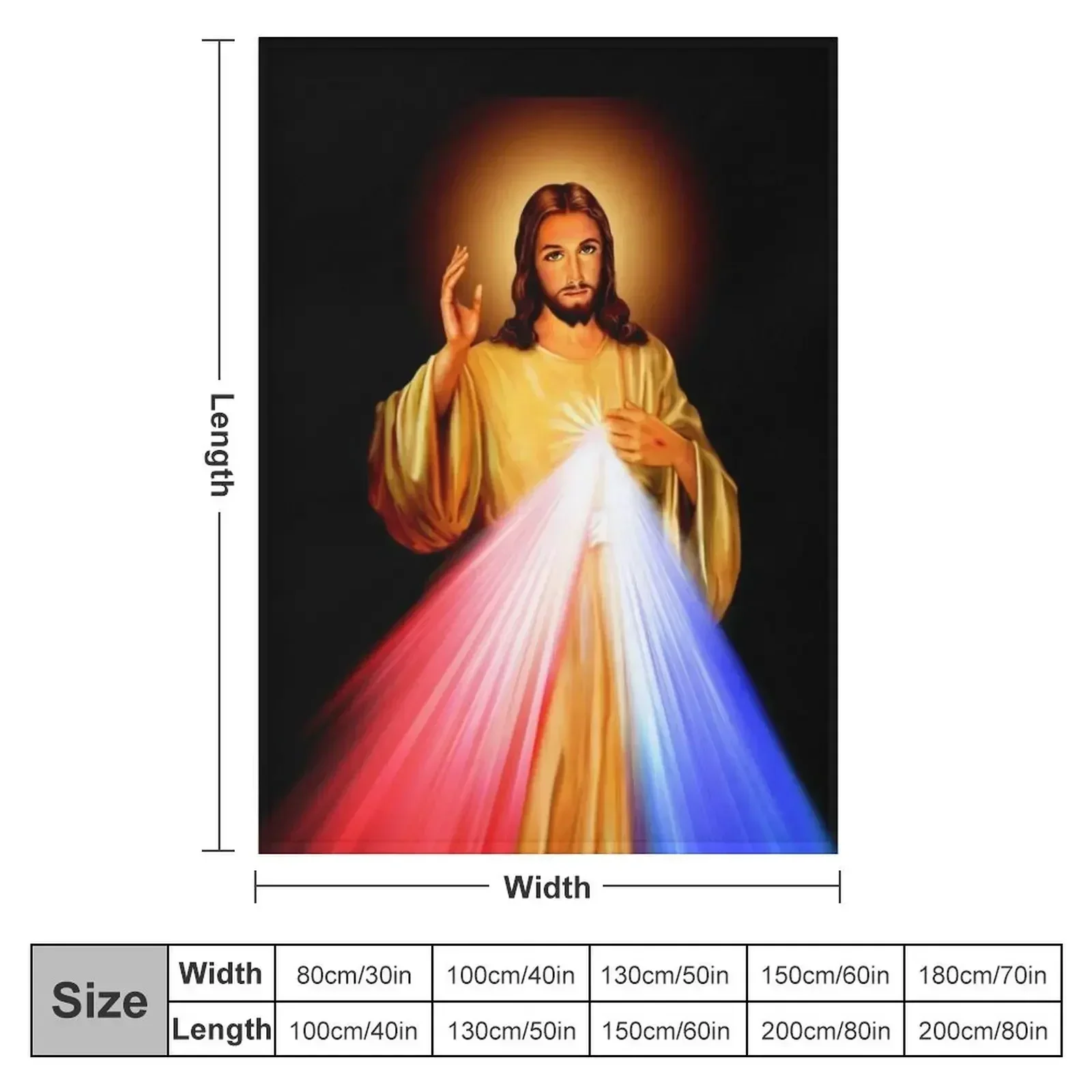 The Divine Mercy, Jesus I trust in You, Saint Faustina, Divine Mercy Throw Blanket christmas decoration Hair Blankets