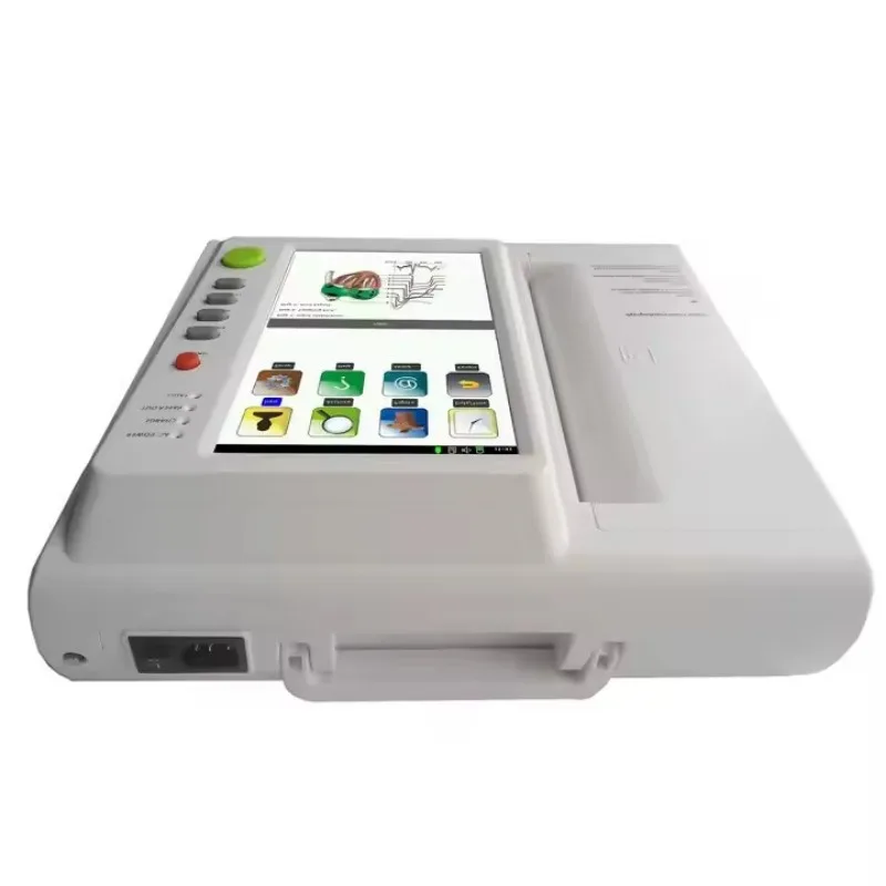 Channel Portable ECG Machine 12 Lead EKG Electric Medical Device for Patient Use Made of Plastic