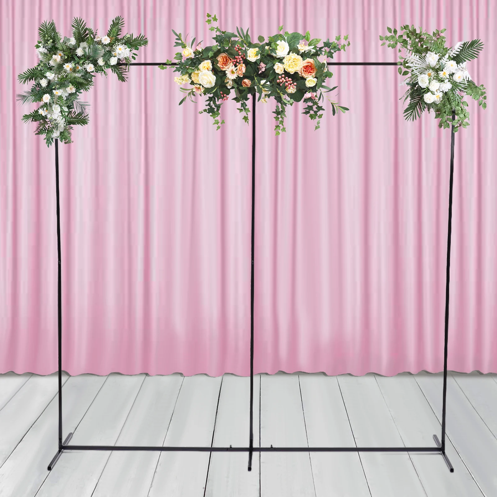 

Black Iron Square Large Portable 2.3m x 2.3m Flower Wall Backdrop Wedding Balloons Events