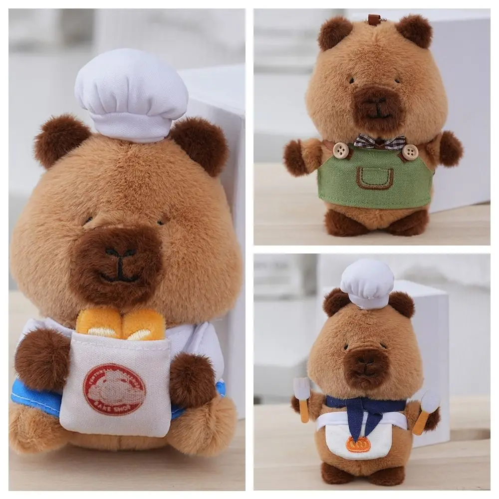 Cook Capybara Plush Pendant Dress Up Lovely Capybara Plush Keyring Cartoon Funny Capybara Plushie Doll Prezent urodzinowy