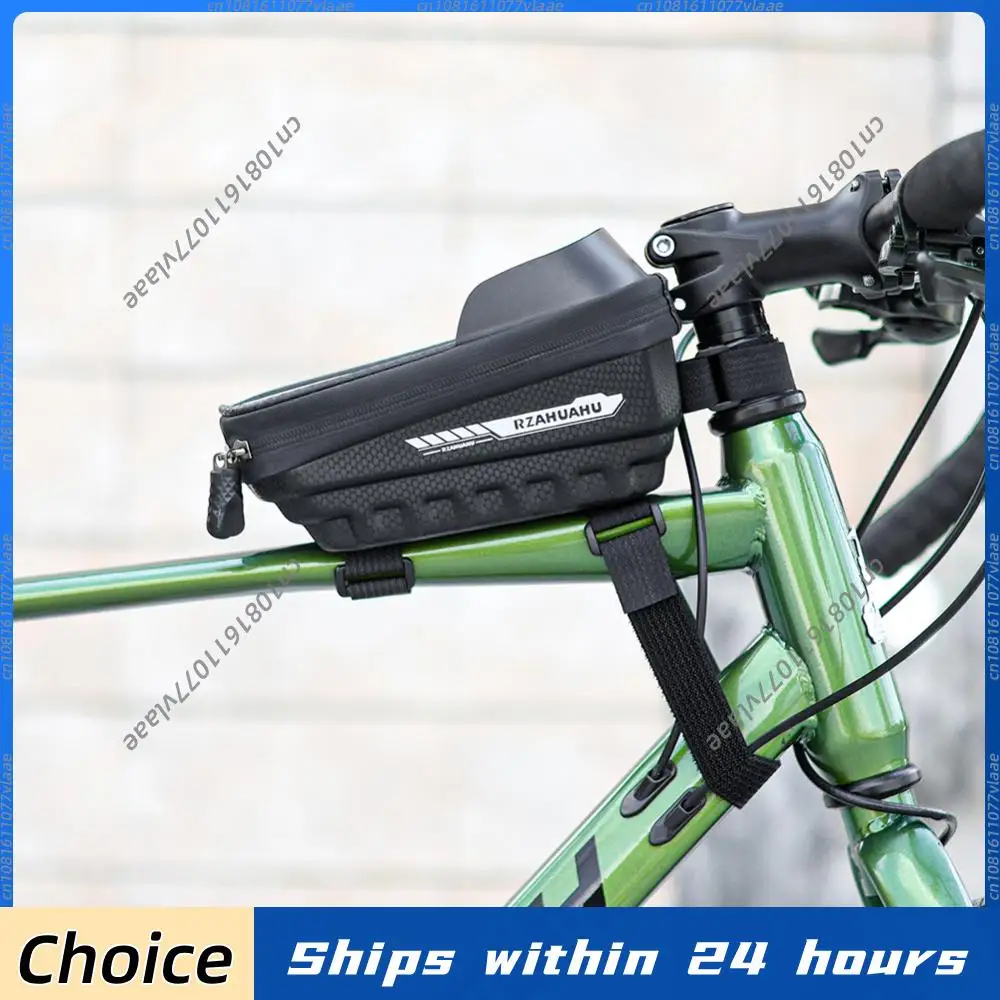 

Touch Screen Top Front Tube Frame MTB Road Bike Bag EVA Bicycle Front Frame Bag Bike Phone Bag Bike Pouch PU Fit for 7 In Phones