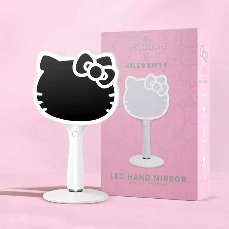 Ins Wind Sanrio Hello Kitty Vanity Mirror Kawaii Anime Figure No Punching Vertical Desktop Vanity Mirror Christmas Girl Gift