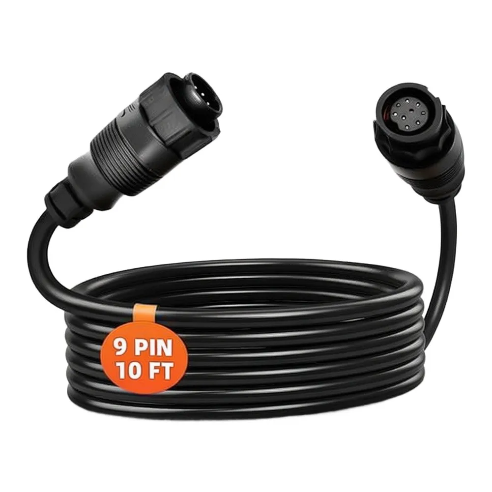 10FT 9-Pin Waterproof Sonar Transducer Extension Cable Designed for Garmin For LSS-1 For LSS-2 For LSS HD and Devices