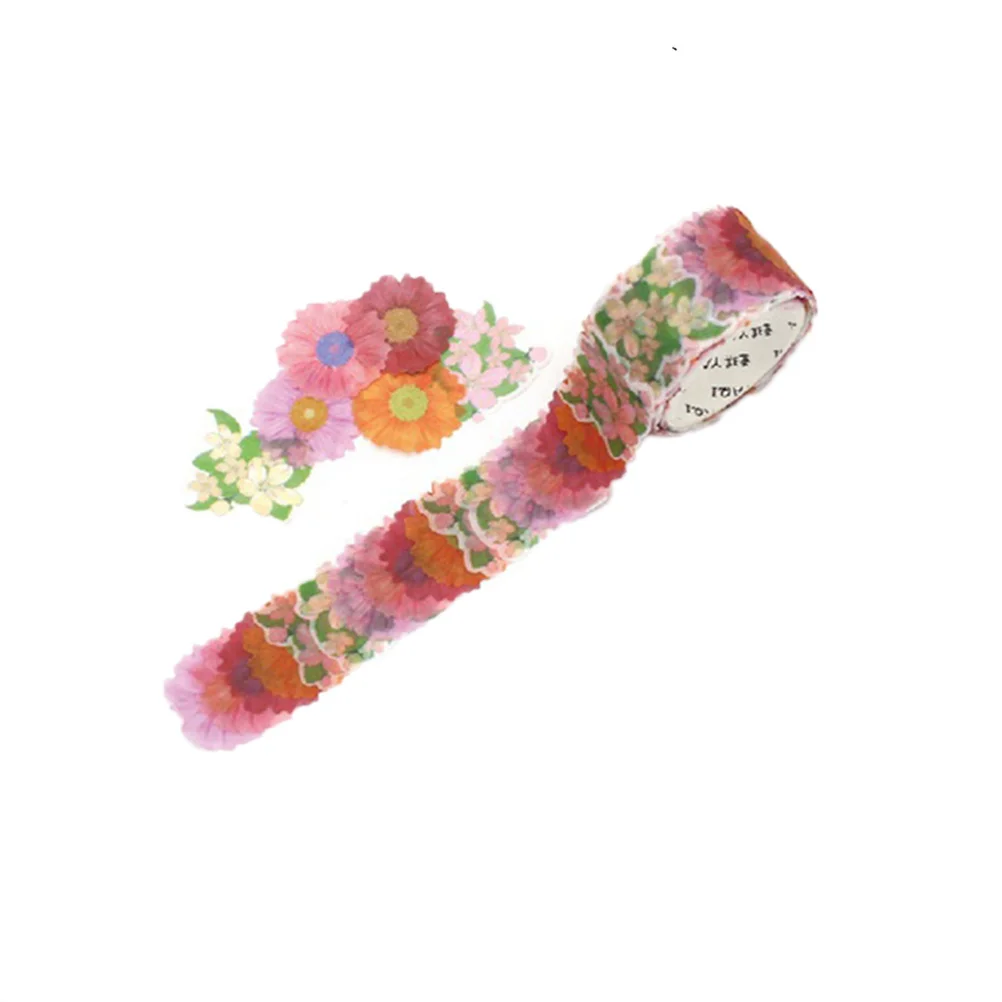 

Daisy Stickers Printed Floral Adhesive Tape For Diy Crafts Scrapbooks Wall Decoration Petal Masking Tape Decorative Petal