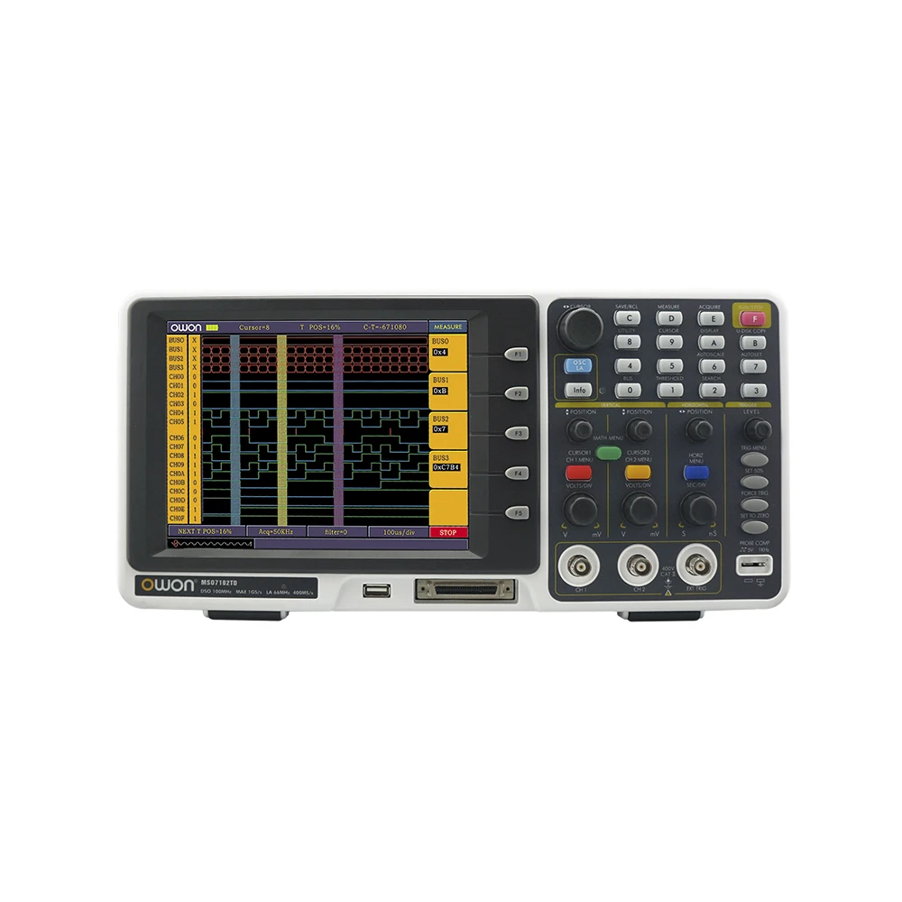 OWON MSO7102TD Logic Analyzer With Digital Oscilloscope  2 Channel 100MHz 1GS/s Sample Rate