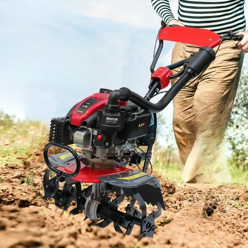 

Imported small multi-functional micro-tillage machine four-stroke loosening soil ditching plowing