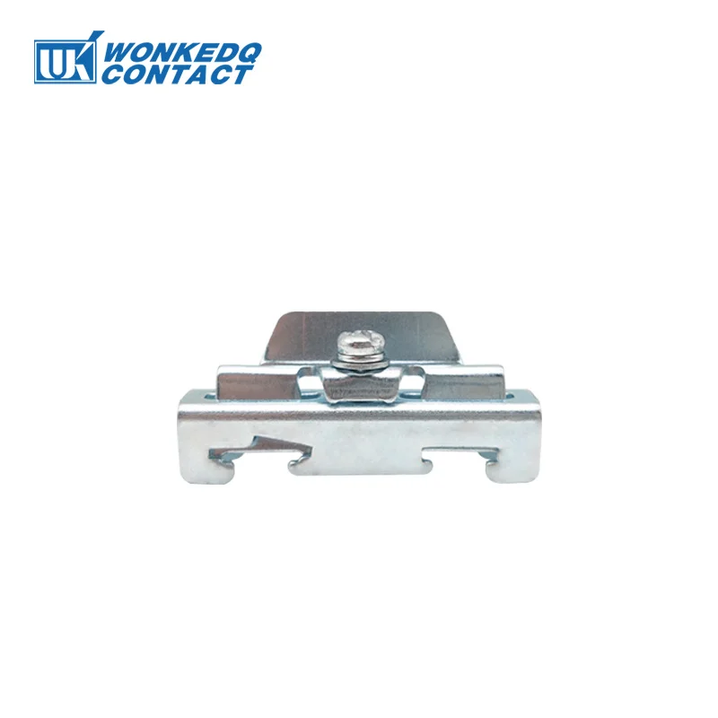 1Pc E/FE-2 Galvanized Steel End Clamp Mounting on NS35 C45 DIN Rail Fixing Terminal Block Accessories End Bracket Stop