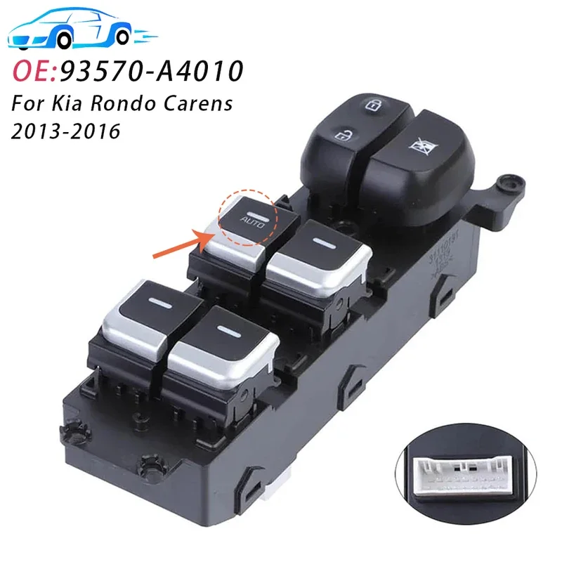 18 Pins For KIA Rondo Carens 2013 2014 2015 2016 Left Electric Power Master Window Switch Control Button 93570-A4010 93570A4010