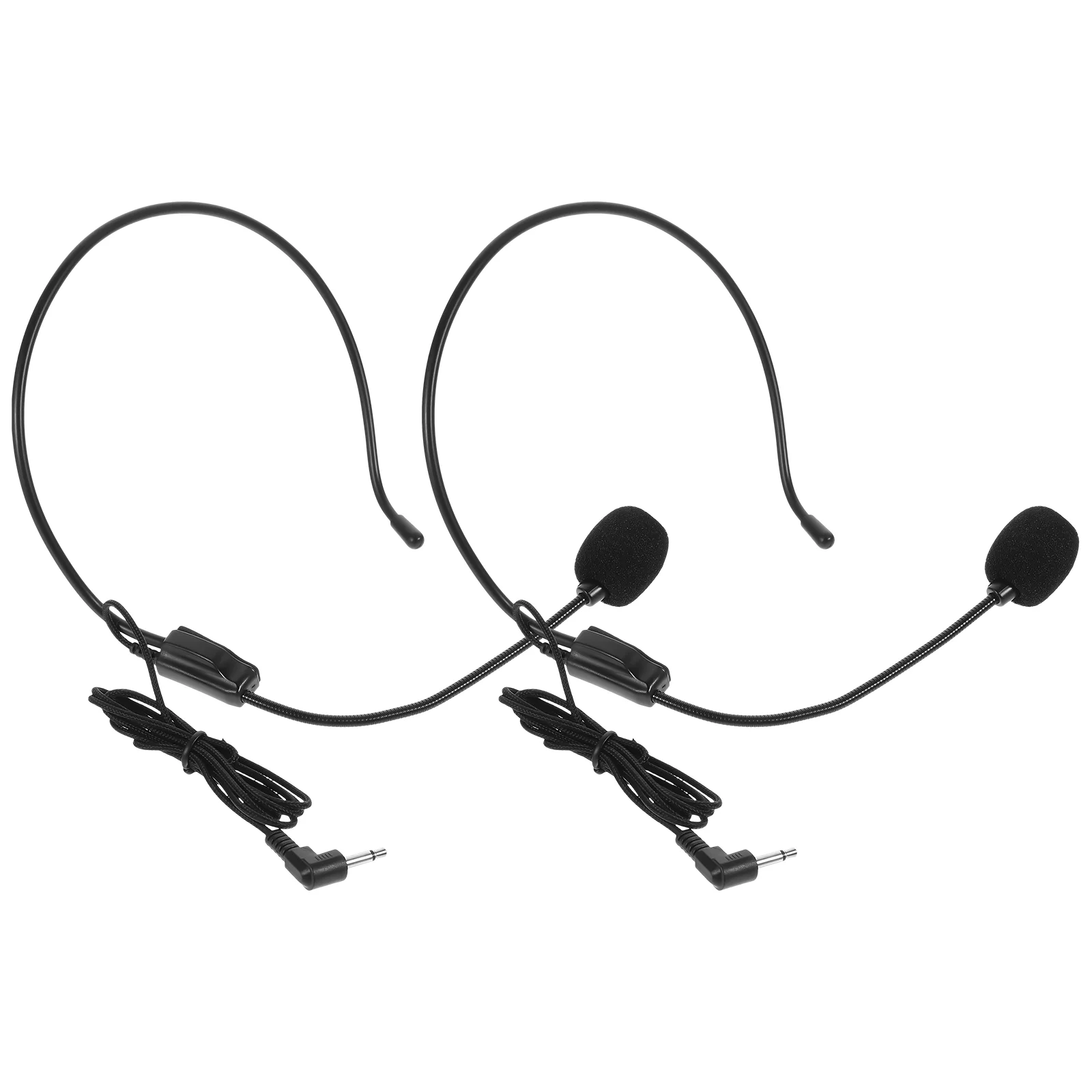 

2pcs Vocal Wired Headset Microphone Condenser Mic for Voice Amplifier Speaker Mic Professional Best Singing Teaching Lectures (B