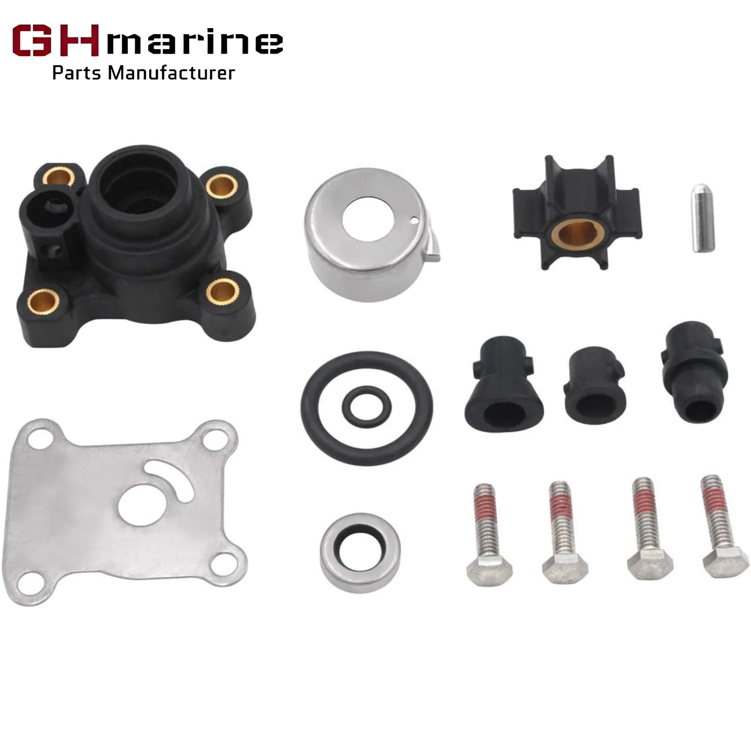 

394711 Water Pump Impeller Kit for Johnson Evinrude 8-15HP Outboard with Housing 1974-UP 18-3327 387610 391388