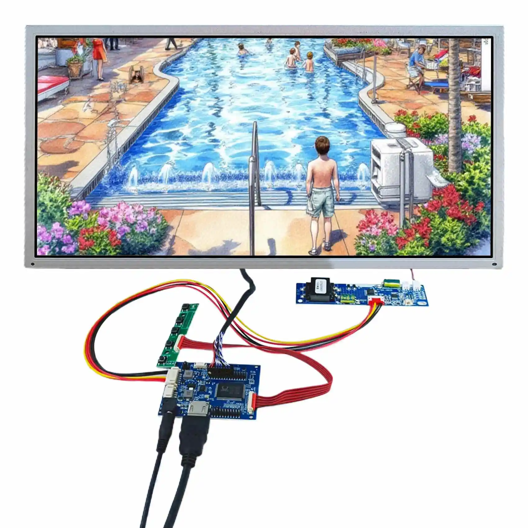 高輝度液晶画面 15.6 インチ G156XW01-1000 1366x768 画面 LCD ドライバーボード付き