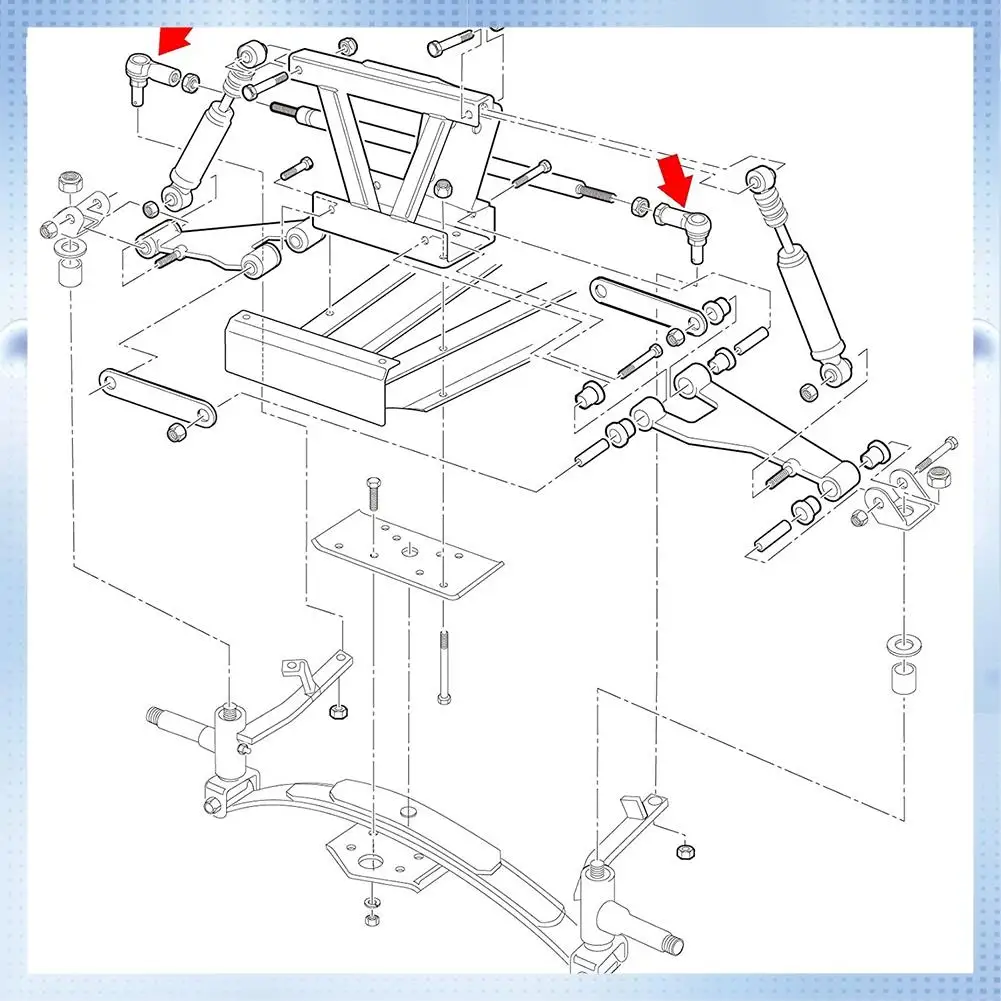 

ABHQ-Ball Joint Kit,Tie Rod End Set Left Thread And Right Thread Fits DS Carryall Golf Carts 2009&Up 102022601 102022602