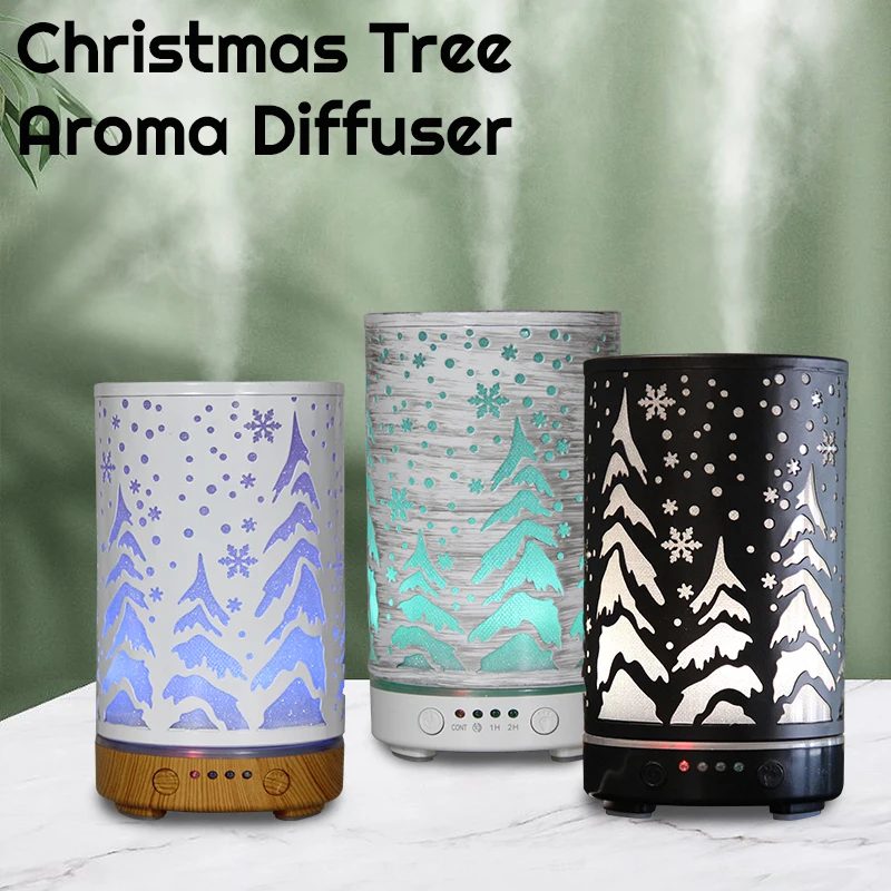 

Рождественская елка Стол Декоративный светильник Светодиодный ночник 100 мл Функция синхронизации Аромадиффузор Ультразвуковой увлажнитель воздуха Туманообразователь