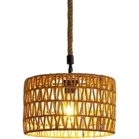 Shop Commercial Lamp Hemp Rope Retro Ceiling Light Industrial Style Iron Restaurant Bar Clothing Barbecue Shop Vintage Ornament