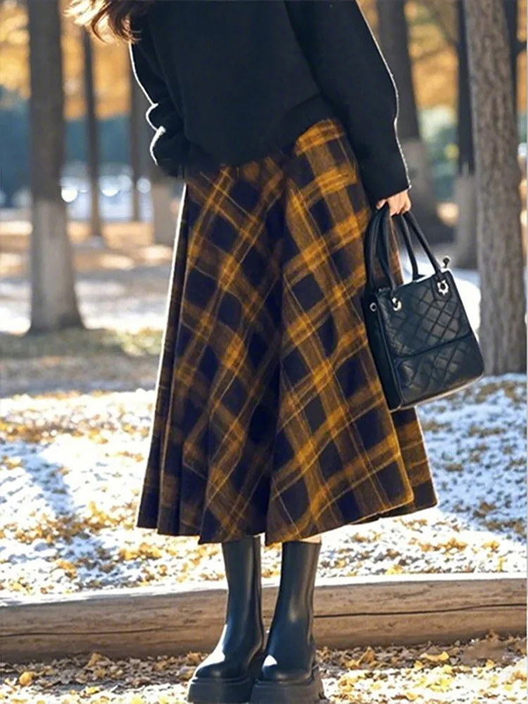 jupe-en-laine-a-carreaux-retro-pour-femme-jupe-mi-longue-trapeze-amincissante-design-sens-parapluie-nouvelle-collection-automne-hiver