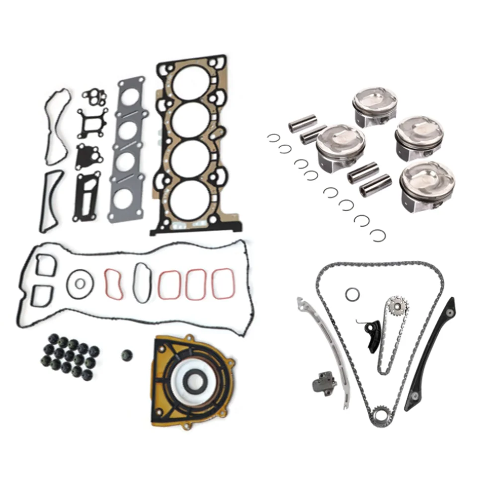 AUTO ENGINE PARTS FULL Gasket Set Piston Set Timing Chain Kit For Land Rover Jaguar AJ200 2.0T 2.0 L T 204PT L4 GAS 2012-2018