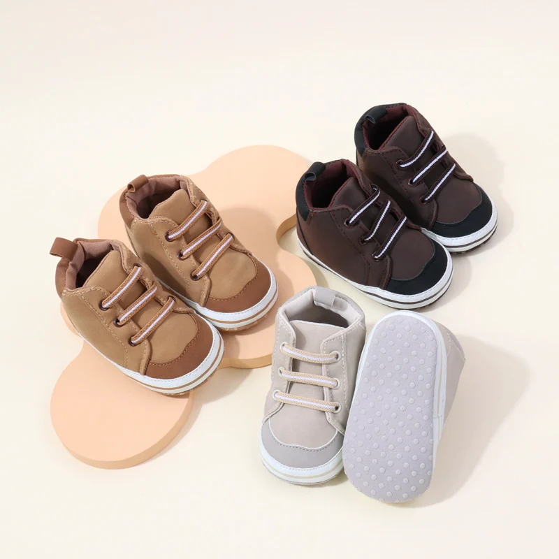 

Baby Shoes Soft Cotton High Quality PU Spring and Autumn Sneaker for Newborn Toddler 0-9-18 Months Boys and Girl Fashion BHX3191