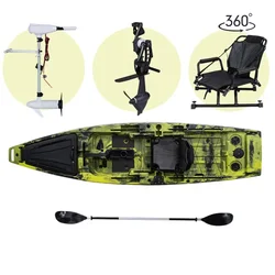 Wholesale Plastic Cheap Prices High Quality 1 Person Fishing Kayak With Pedal For Boat Jet Ski 3.8m 2.9m