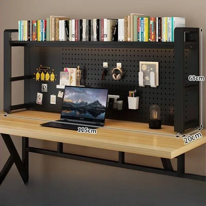 Hole Board Shelf Wrought Iron Multi-functional Desktop Layered Storage Display Shelf Desk Desktop Multi-layer Bookshelf Factory