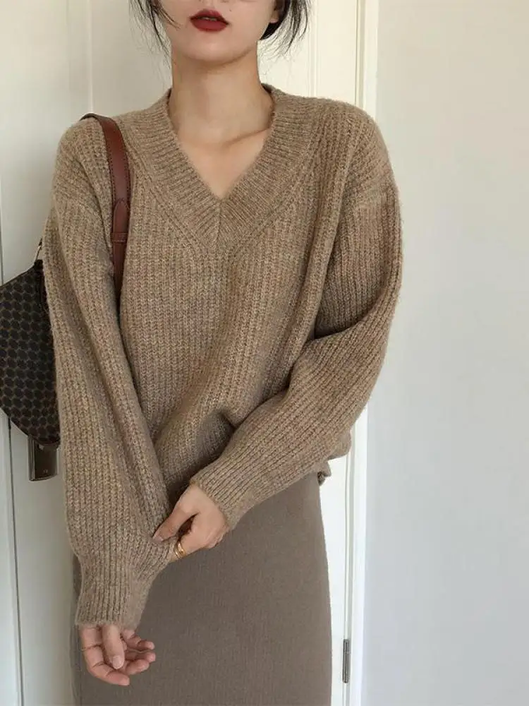 Autumn Winter Sweater pullovers Women 2024 loose thick Sweater Pullover women oversize sweater jumper