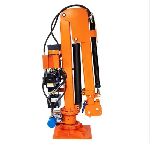 Electric Pump Station Hydraulic Crane Mobile Mini Pickup Crane 12v/24v