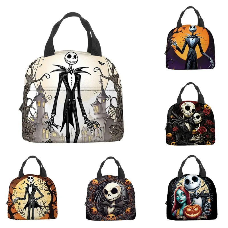 

Jack Bento Bag Nightmare Before Christmas Aluminum Foil Keep Warm Lunch Box Storage Student Office Commute Portable Meal Case
