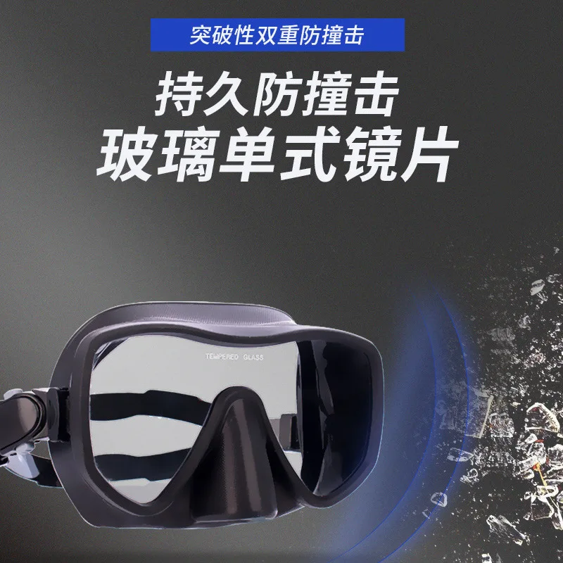 Professional swimming goggles anti fog goggles men's snorkeling equipment large field view large frame silicone diving goggles