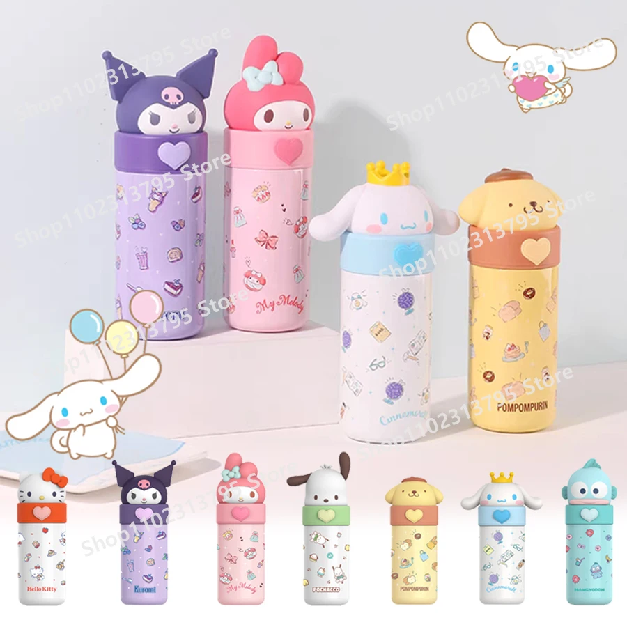 

350Ml Kuromi Cinnamorolls 304 Stainless Steel Insulated Water Bottle Anime Sanrioed My Melody Cute Thermos Cup Student Cups