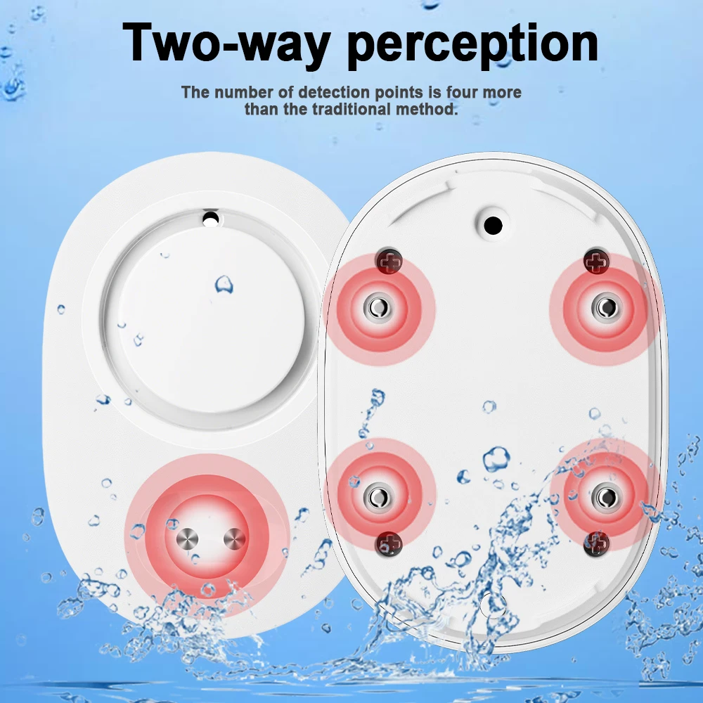 Tuya WiFi Smart Water Leak Detector 100dB Sound Alarm APP Real-time Monitoring Home Kitchen/Basement/Laundry Room Protection