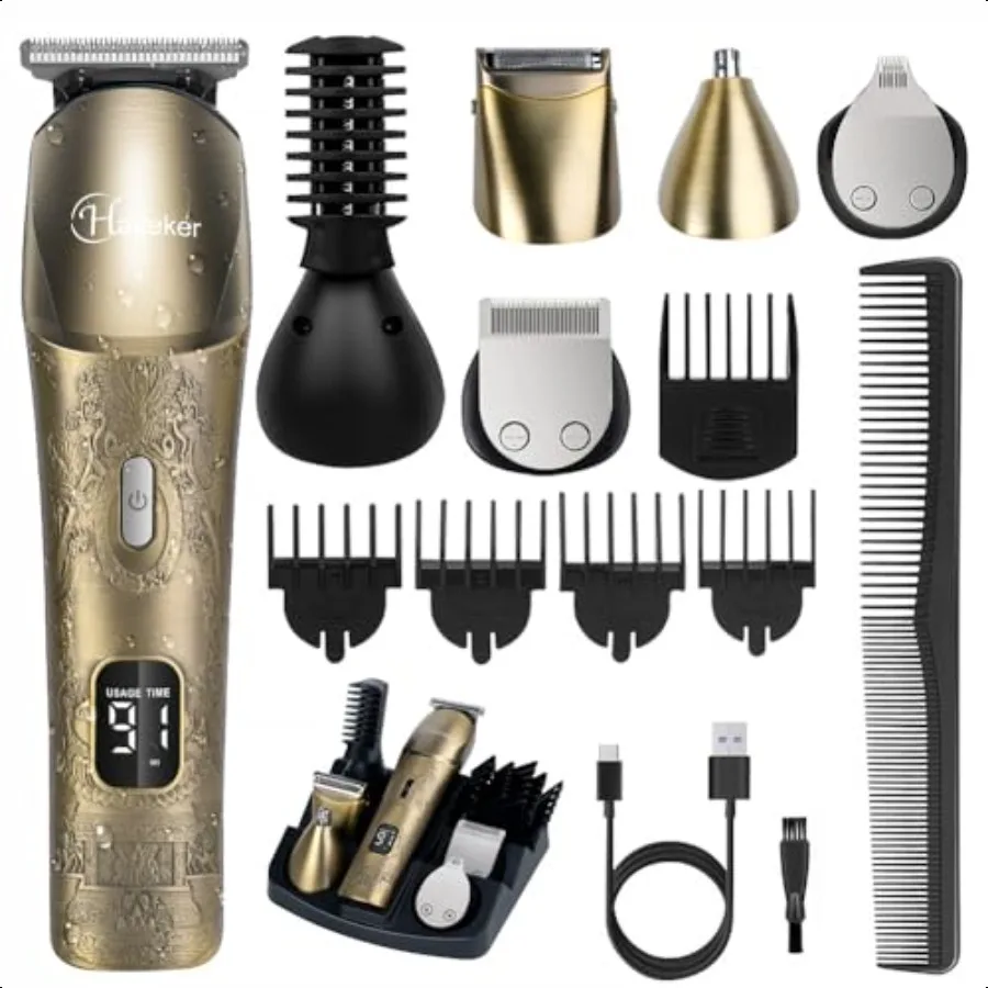 

Beard Trimmer for Men Waterproof Hair Trimmer Cordl Hair Clipper Clippers Electric Shaver Razor for Men Shaving Kit for Nose Mu